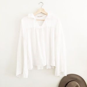 Anthropologie Eri + Ali White Bohemian Top